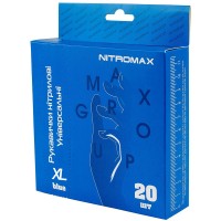 Рукавички нітрилові NITROMAX універсальні, що не опудренниє (розмір XL), 20 шт